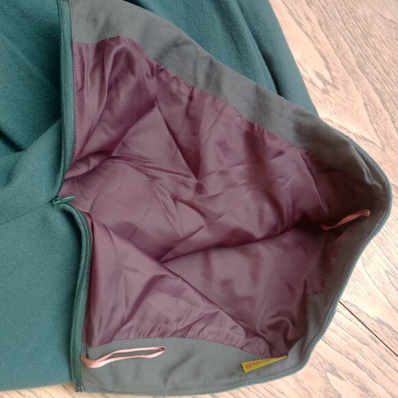 Vintage Jocomomola teal blue green pleated front wool skirt 40 approx S/M - Picture 5 of 14